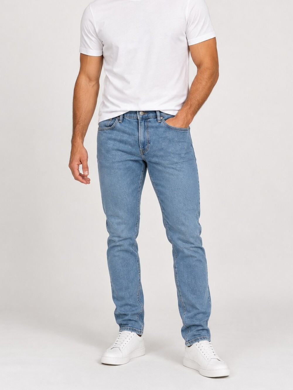 H&M Men's Skinny Fit Jeans 38x32 Coupe Moulante Blue Denim 5 Pocket